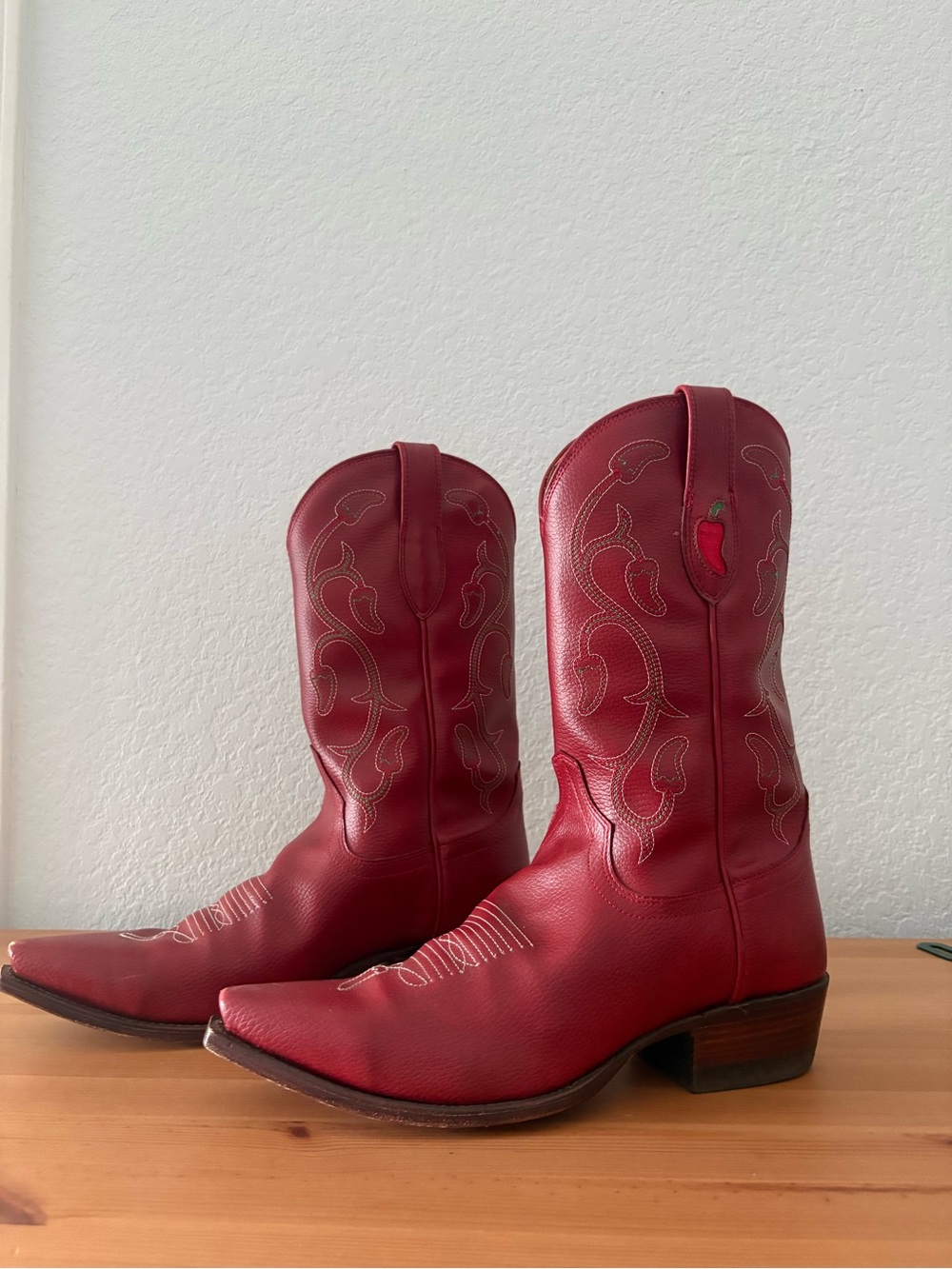 Tecovas x Chilis Booth Boot Western Cowboy Boots - Red 9.5D